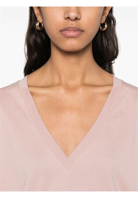 Pink V-neck T-shirt Loulou studio - women LOULOU STUDIO | FAAAPTLRS